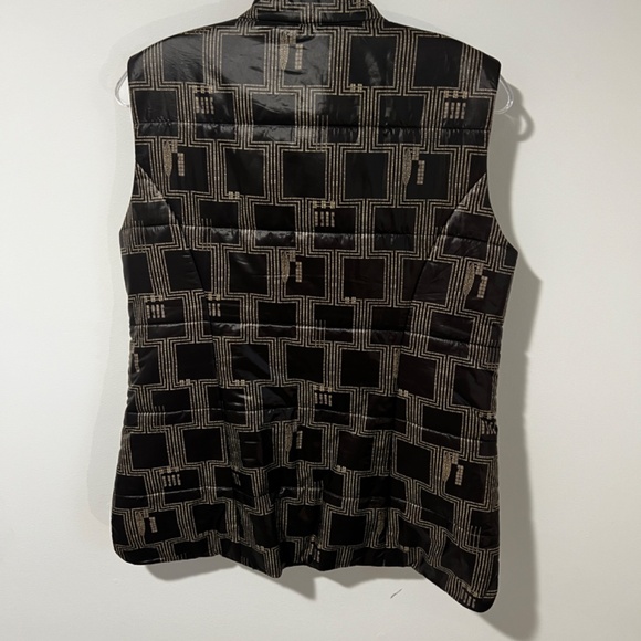 Tory Burch Brown Geometric Design Vest - M - Picture 6 of 7